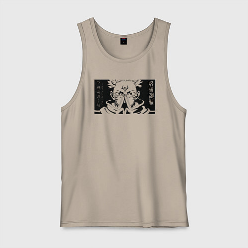 Мужская майка Магическая битва Сукуна / Миндальный – фото 1