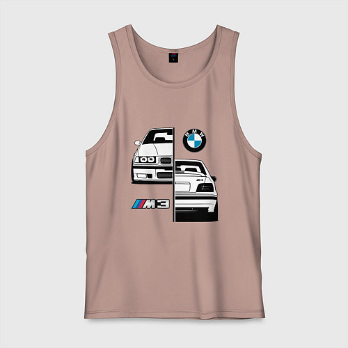 Мужская майка BMW M3 E 36 БМВ М3 E 36 / Пыльно-розовый – фото 1