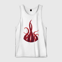 Майка мужская хлопок Octopus Осьминог, цвет: белый