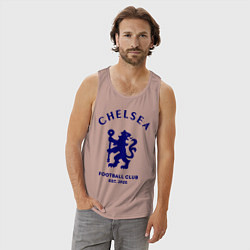 Майка мужская хлопок Chelsea Est. 1905, цвет: пыльно-розовый — фото 2