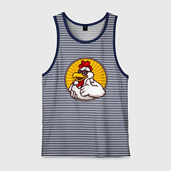 Майка мужская хлопок Курито, цвет: синяя тельняшка