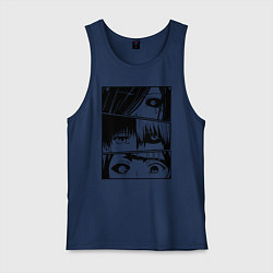 Майка мужская хлопок Токийский Гуль, цвет: тёмно-синий