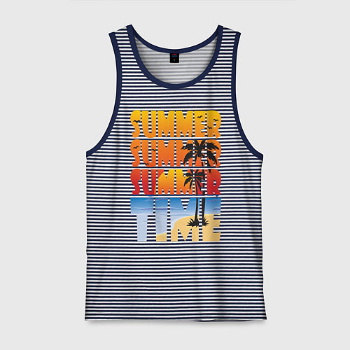 Мужская майка SUMMER TIME / Синяя тельняшка – фото 1