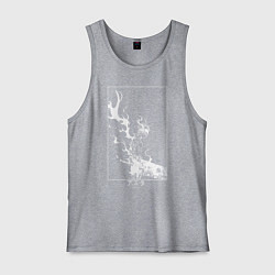 Майка мужская хлопок Черный Аста Чёрный клевер, цвет: меланж