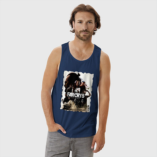 Мужская майка FARCRY GAME / Тёмно-синий – фото 3
