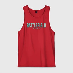 Майка мужская хлопок Battlefield 2042 logo, цвет: красный