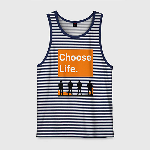 Мужская майка Choose Life / Синяя тельняшка – фото 1