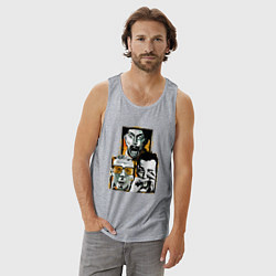 Майка мужская хлопок Trainspotting, цвет: меланж — фото 2