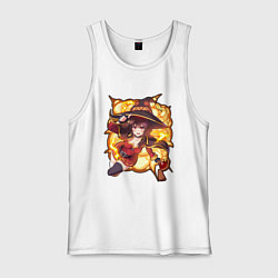 Майка мужская хлопок Мегумин из коносубы взрыв, цвет: белый