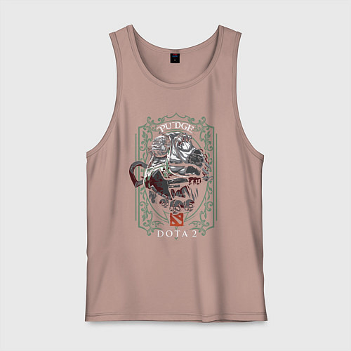 Мужская майка ПУДЖ ДОТА 2 PUDGE DOTA 2 / Пыльно-розовый – фото 1