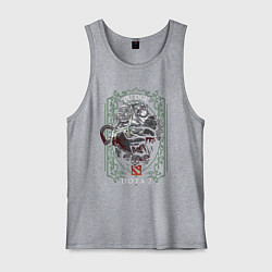 Майка мужская хлопок ПУДЖ ДОТА 2 PUDGE DOTA 2, цвет: меланж