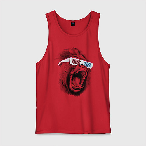 Мужская майка Дикая горилла / Красный – фото 1