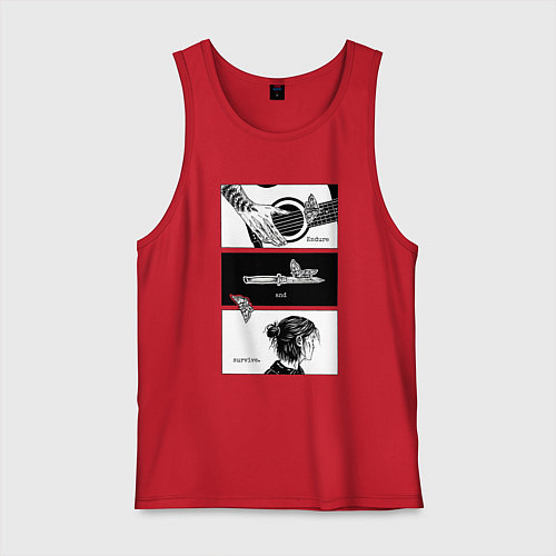 Мужская майка Endure and survive / Красный – фото 1