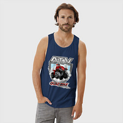 Майка мужская хлопок Квадроцикл, цвет: тёмно-синий — фото 2