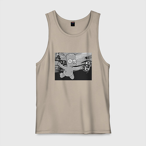 Мужская майка Simpsons x Nirvana / Миндальный – фото 1