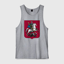 Майка мужская хлопок Георгий Победоносец - Герб, цвет: меланж