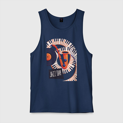 Мужская майка Джаз / Тёмно-синий – фото 1