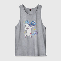 Майка мужская хлопок Unicorn Volleyball, цвет: меланж