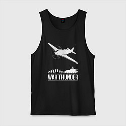 Майка мужская хлопок WAR THUNDER ВАР ТАНДЕР, цвет: черный