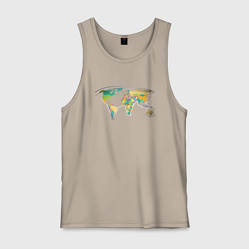 Мужская майка World Cat / Миндальный – фото 1