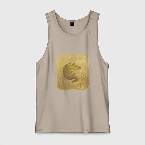 Мужская майка Крокодильчик / Миндальный – фото 1