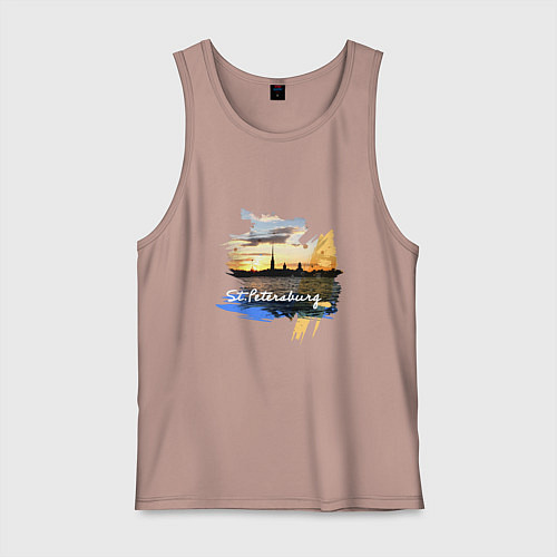 Мужская майка Travel Санк-Петербург / Пыльно-розовый – фото 1