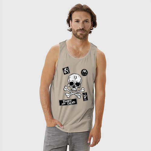 Мужская майка Как у КНЯZZя Король и Шут / Миндальный – фото 3