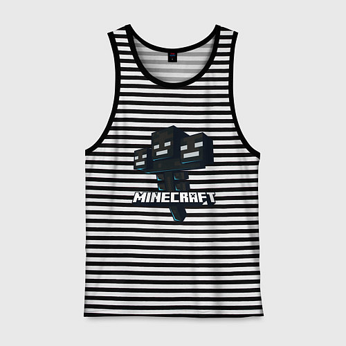 Мужская майка Визер Иссушитель Майнкрафт / Черная тельняшка – фото 1