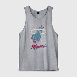 Майка мужская хлопок Miami Heat, цвет: меланж