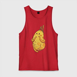 Майка мужская хлопок Милая картошка, цвет: красный