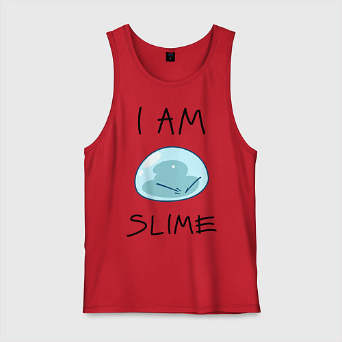 Мужская майка I AM SLIME / Красный – фото 1