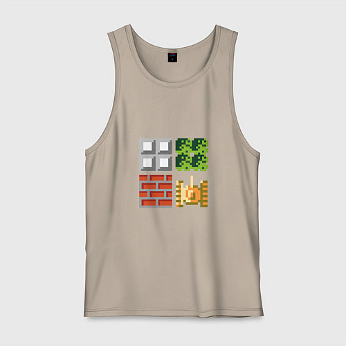 Мужская майка Танчики / Миндальный – фото 1