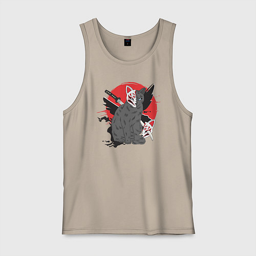 Мужская майка Бакэнэко / Миндальный – фото 1