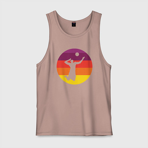 Мужская майка Мой волейбол / Пыльно-розовый – фото 1