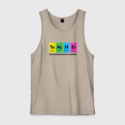 Мужская майка Teacher Учитель / Миндальный – фото 1