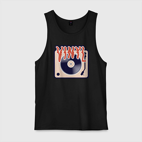 Мужская майка Винил Vinyl DJ / Черный – фото 1