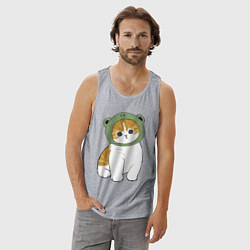 Майка мужская хлопок Котолягушонок, цвет: меланж — фото 2