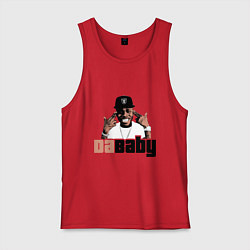 Майка мужская хлопок DaBaby, цвет: красный