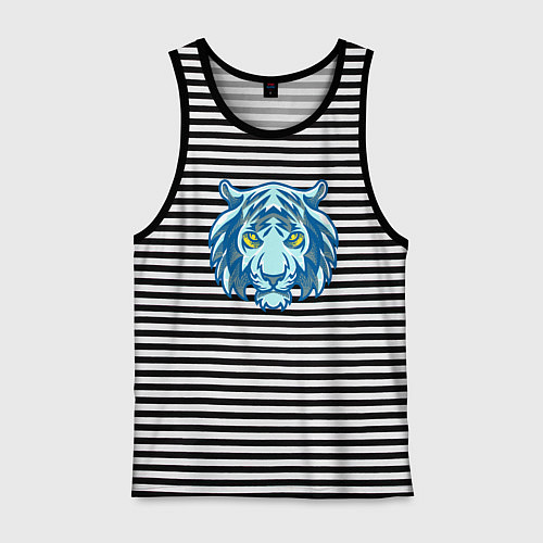 Мужская майка Night Tiger / Черная тельняшка – фото 1