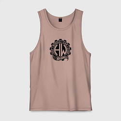 Майка мужская хлопок Hot Wheels Car club, цвет: пыльно-розовый