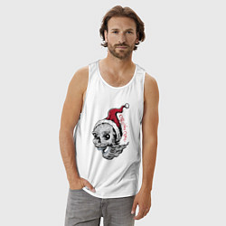 Майка мужская хлопок Crazy New Year, цвет: белый — фото 2