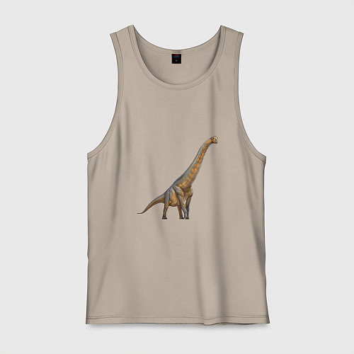 Мужская майка Брахиозавр / Миндальный – фото 1