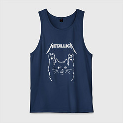 Майка мужская хлопок METALLICA МЕТАЛЛИКА, цвет: тёмно-синий