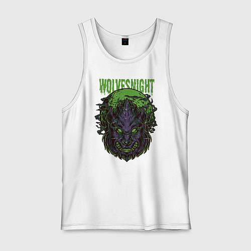 Мужская майка Ночной волк / Белый – фото 1