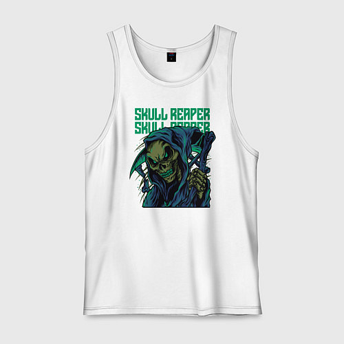 Мужская майка Скелетон с косой / Белый – фото 1