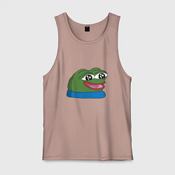 Майка мужская хлопок Pepe happy Пепе хеппи, цвет: пыльно-розовый