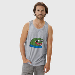 Майка мужская хлопок Pepe happy Пепе хеппи, цвет: меланж — фото 2