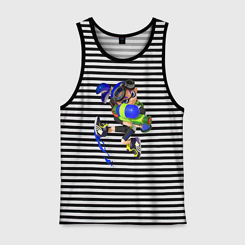 Мужская майка Splatoon B / Черная тельняшка – фото 1