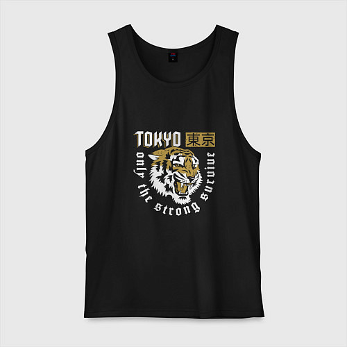 Мужская майка Tiger - Japan / Черный – фото 1