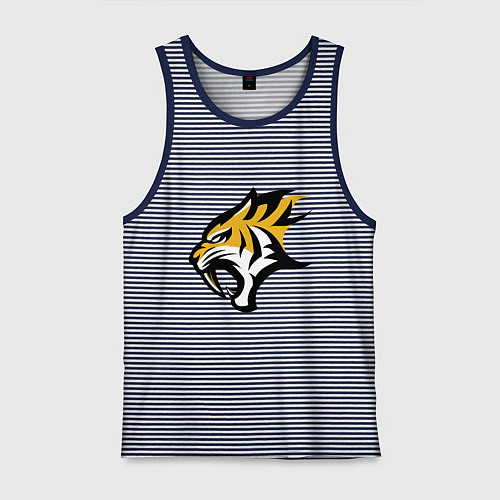 Мужская майка Scream Tiger / Синяя тельняшка – фото 1